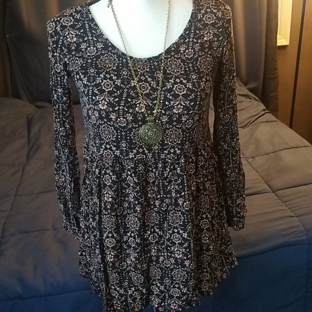 Black printed blouse